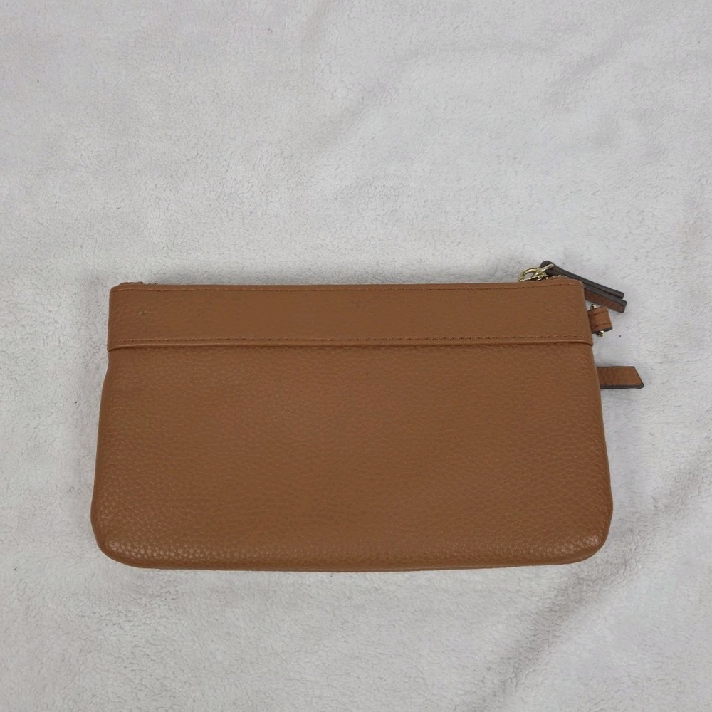 Nanette Lepore Women's Brown Pebbled Faux Leather Zipper Wallet - Picture 2 of 10